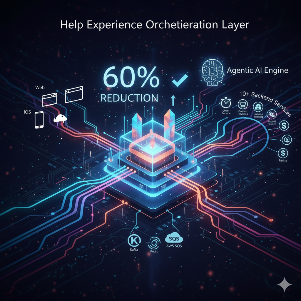 Workflow diagram for help experience orchestration